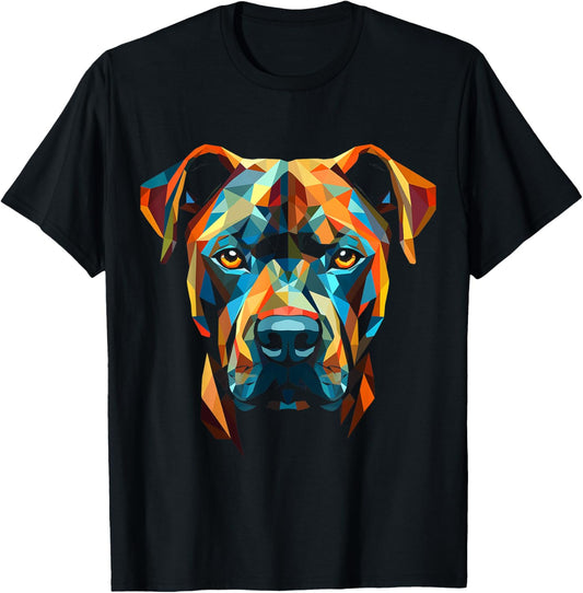 American Staffordshire Terrier Fan Geometric Dog T-Shirt