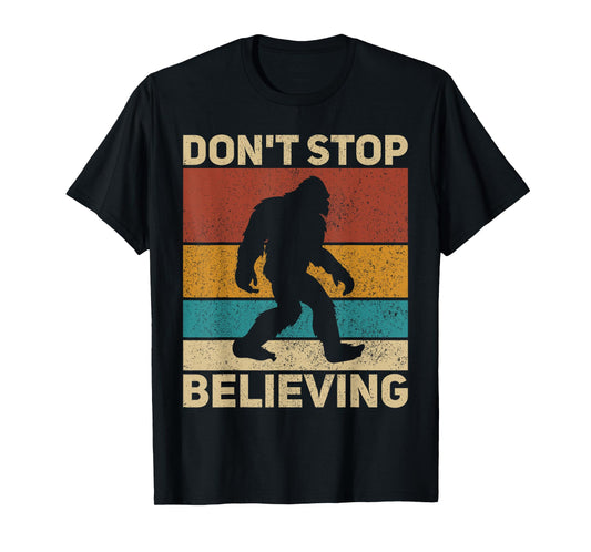 Don't Stop Believing Sasquatch Costume Mens Big Foot Bigfoot T-Shirt