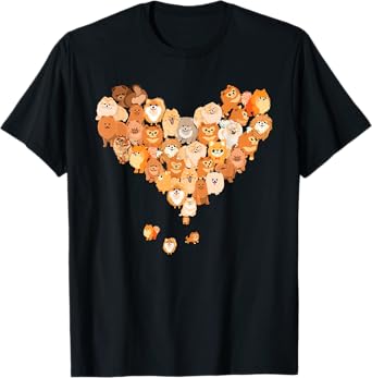 Pomeranian Heart Gift Dog Lover T-Shirt