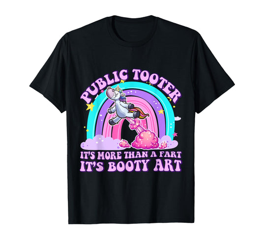 Public Tooter Funny Unicorn Inappropriate Embarrassing Adult T-Shirt