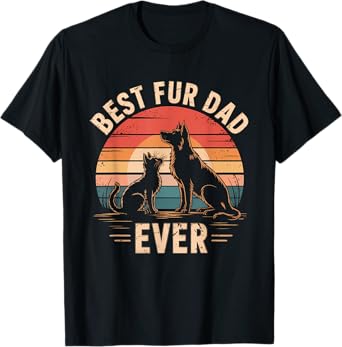 Best Fur Dad Ever Retro Pet T-Shirt