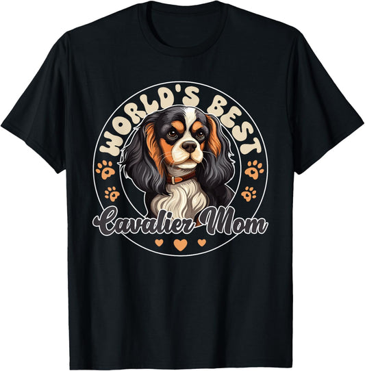 Cavalier King Charles Spaniel Dog World's Best Cavalier Mom T-Shirt