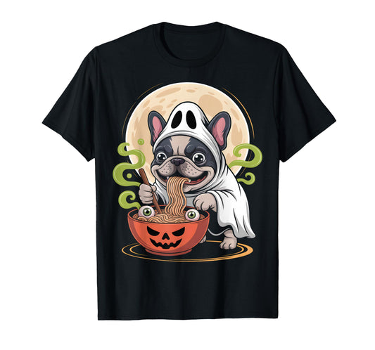 French Bulldog Halloween Ramen Ghost Dog T-Shirt