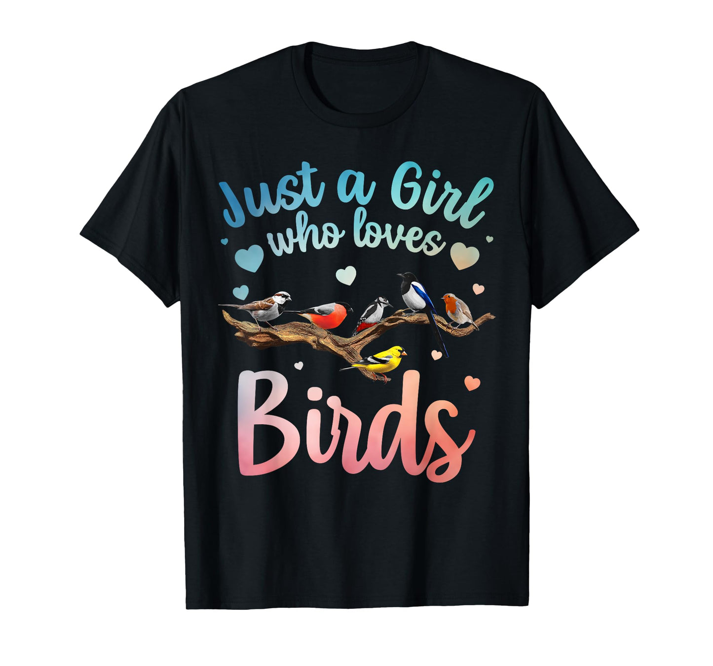 Cool Bird Watcher Art For Women Girls Birding Nerd Birder T-Shirt