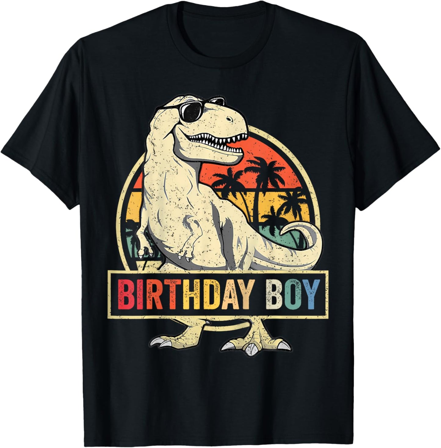 Funny Kids Birthday Gift Boy Dino T Rex Dinosaur Boys Son T-Shirt