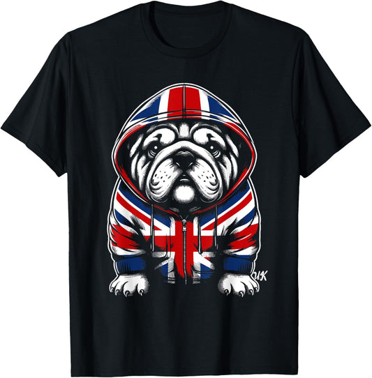 Bulldog UK British Flag England T-Shirt