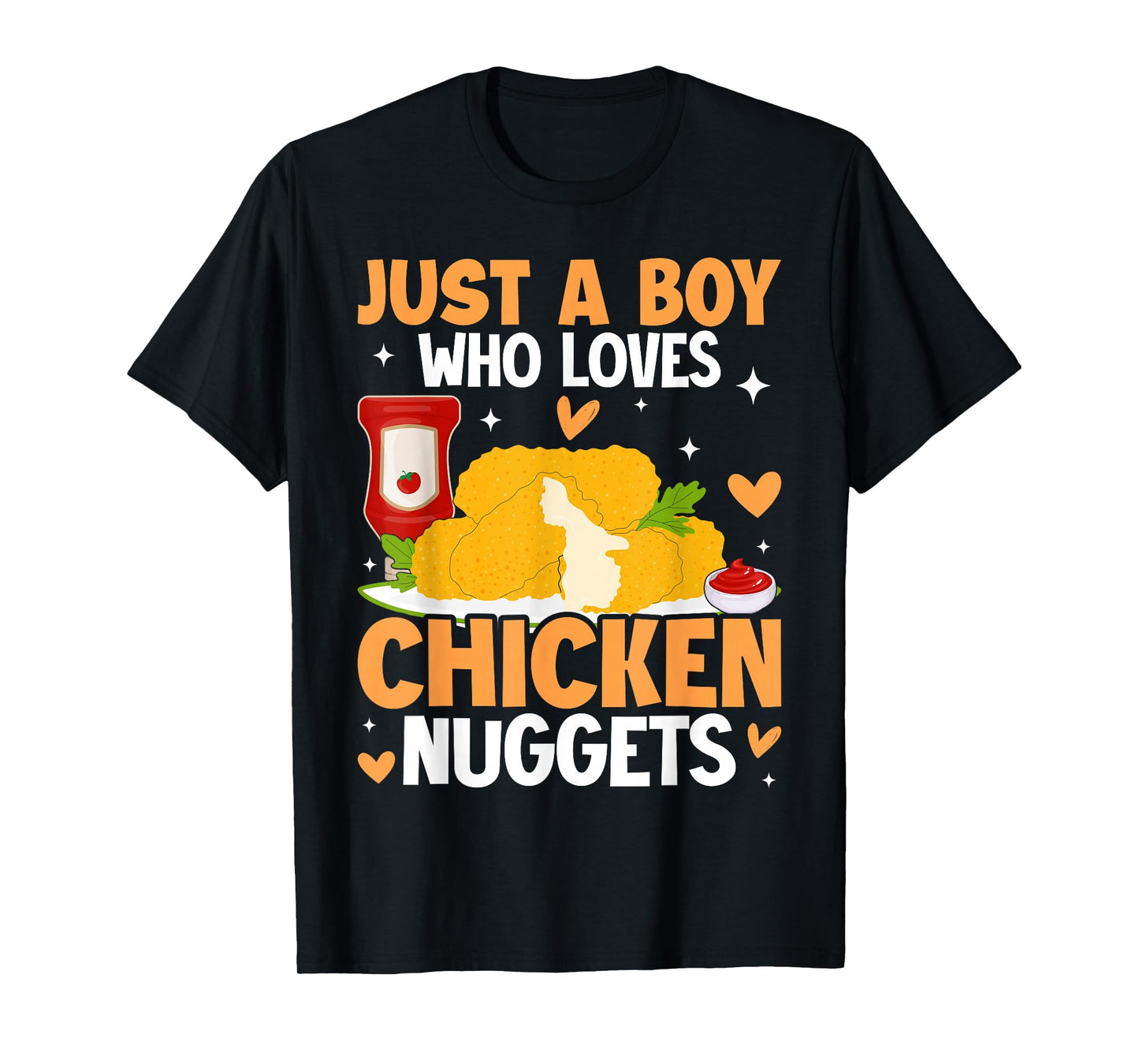 Just A Boy Who Loves Chicken Nuggets Funny Chicken Nuggets T-Shirt