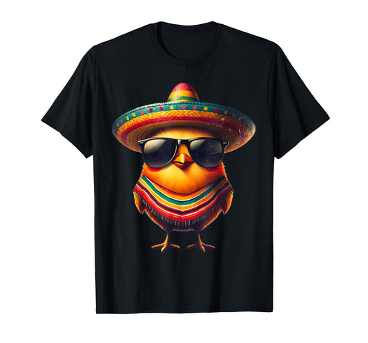 Rooster Mexican Cinco de Mayo Chicken Lover Funny T-Shirt