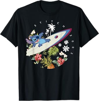 Disney Lilo & Stitch Surfing Stitch 2002 T-Shirt