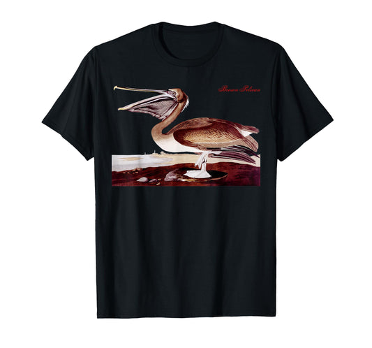Audubon Brown Pelican North American Birds Education Nature T-Shirt