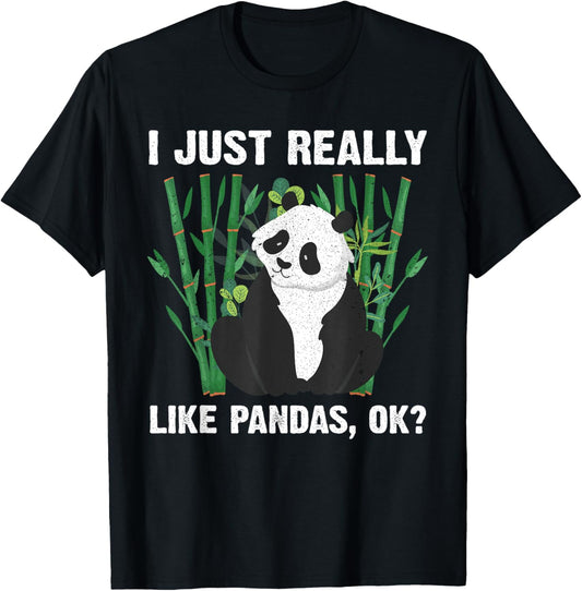 Funny Panda Design For Men Women Boys Girls Panda Bear Lover T-Shirt