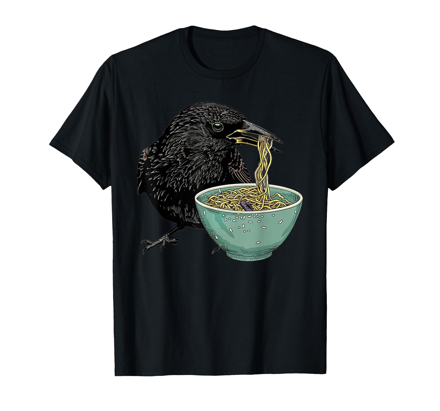 Starling Eating Ramen T-Shirt