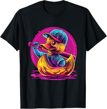Rubber Duck Baseball Player Rubber Duckie Rubber Duckling T-Shirt