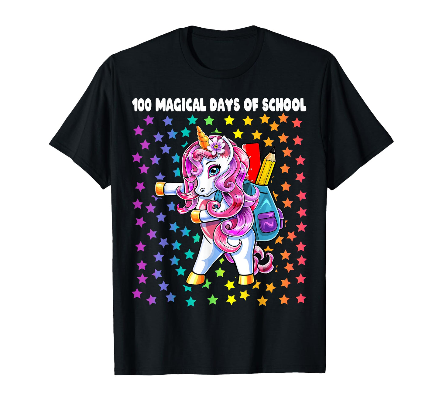 100 Magical Days of School Flossing Unicorn Gift for Girls T-Shirt