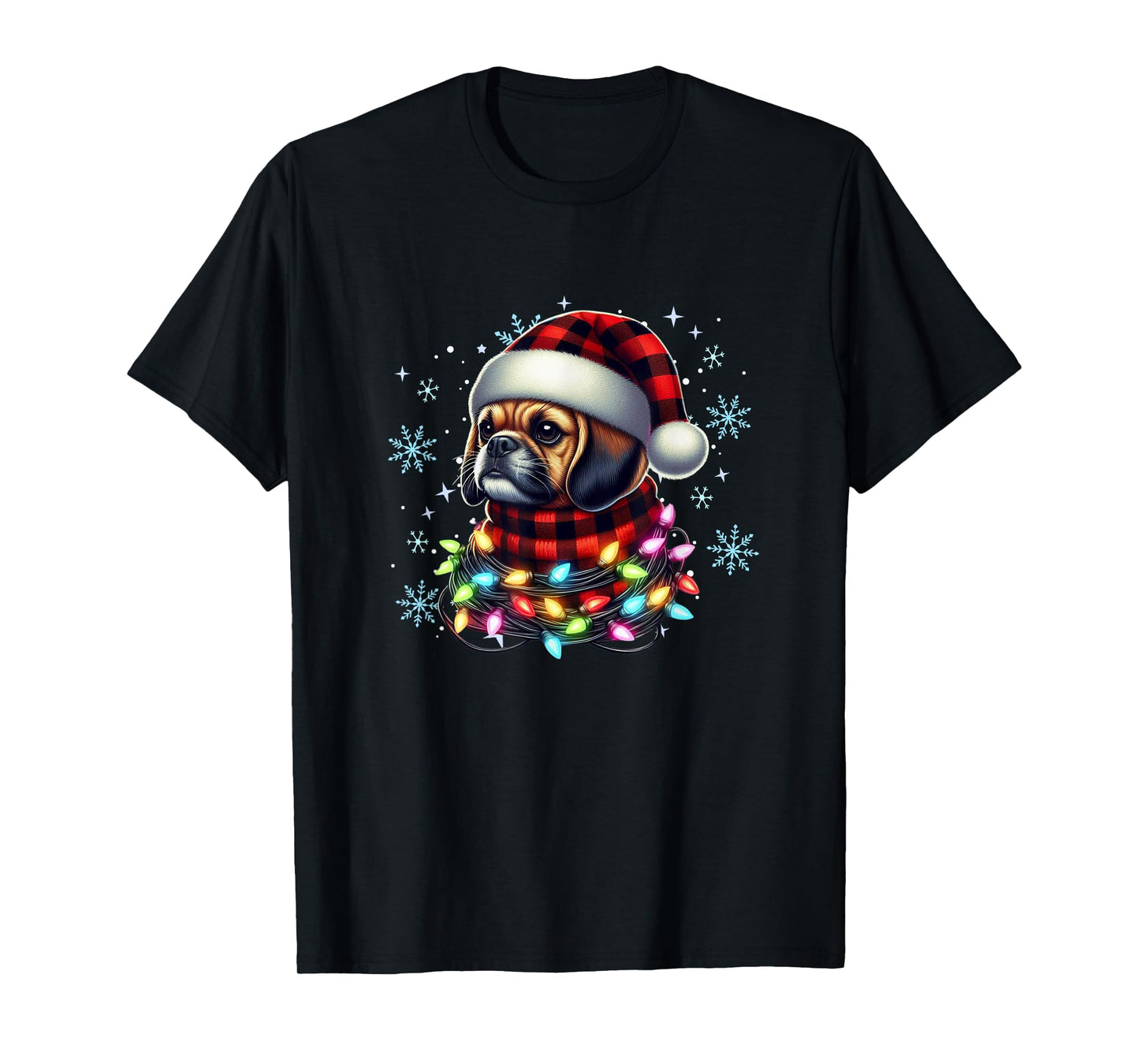 Puggle Christmas Gifts for Puggle Lovers Unisex-Kids Black Puggle Xmas Puggle Lover T-Shirt