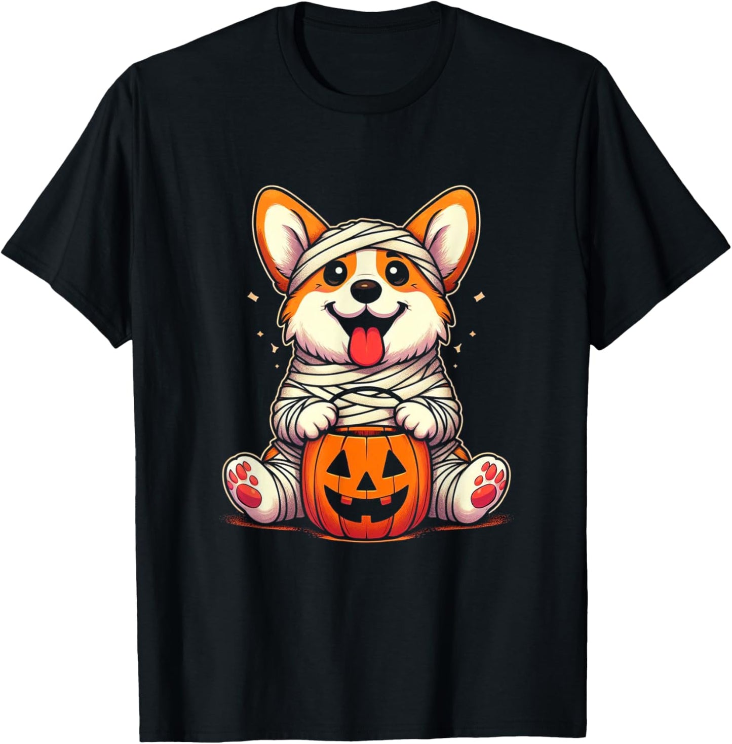 Cute Halloween Costume Welsh Corgi Mummy Dog Lover T-Shirt