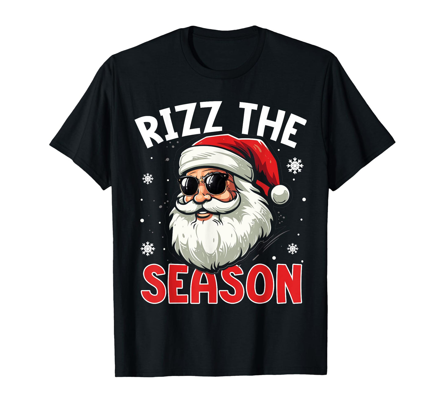 Rizz The Season Santa Claus Rizzmas Funny Boys Christmas T-Shirt