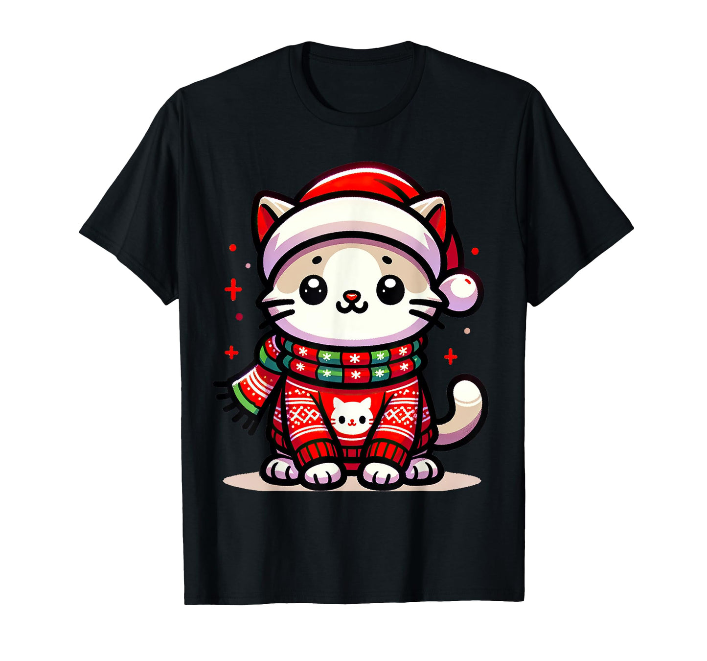 Christmas Cat Lover Funny Festive Holidays Cute Kitten Xmas Men Women Kids T-Shirt