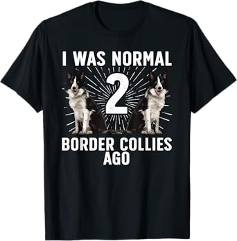 Border Collie Art For Men Women Kids Border Collie Lover T-Shirt