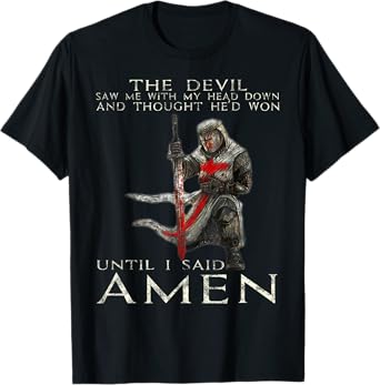 The Crusader T Shirt - The Devil Saw Me - Knight Templar T-Shirt