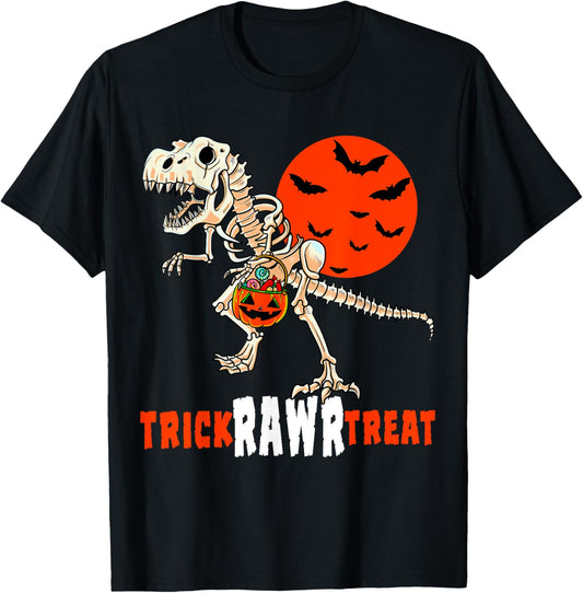 Halloween Dinosaur Boys Trick Rawr Treat Scary Toddler Kids T-Shirt