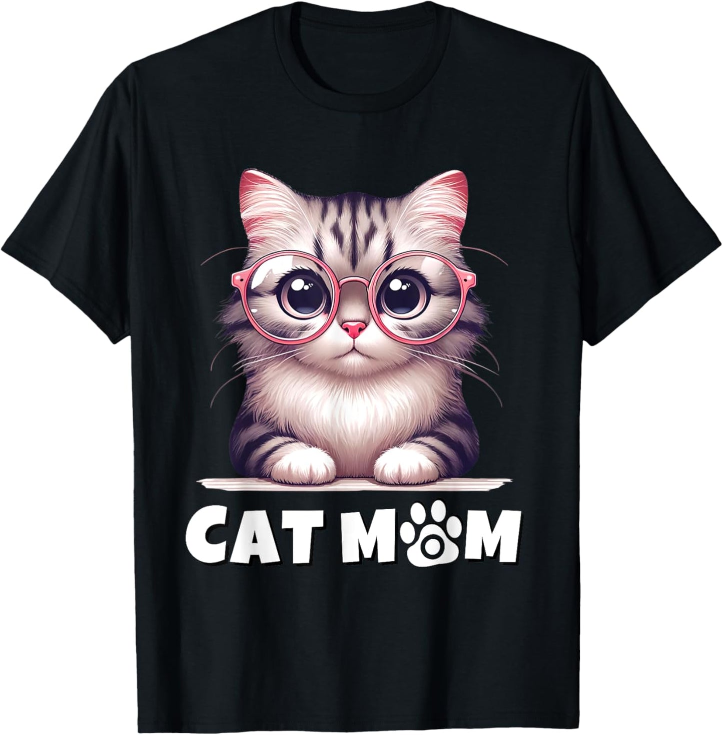 Cat Mom Happy Mothers Day Cat Mama Cute Kitty Meow Mom T-Shirt