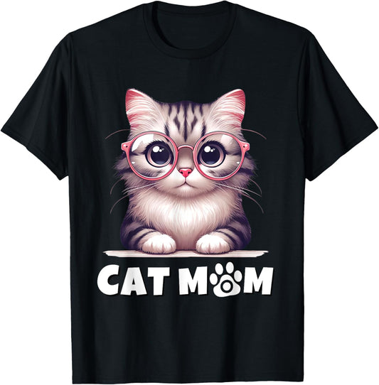 Cat Mom Happy Mothers Day Cat Mama Cute Kitty Meow Mom T-Shirt