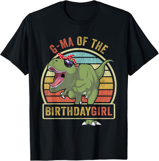 G Ma of the Birthday Girl Matching Family Dinosaur T-Shirt