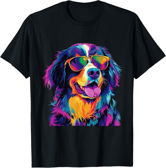 Bernese Mountain Dog Sunglasses Pop Art Funny Mountain Dog T-Shirt