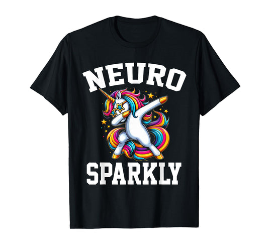 Neurodivergent Neurosparkly Neurodivergence Unicorn ADHD ASD T-Shirt