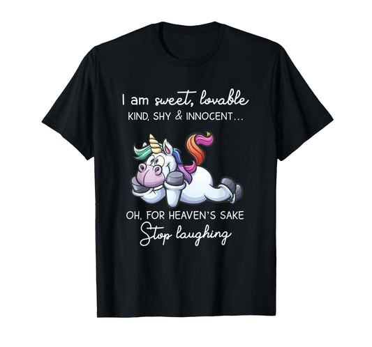 Unicorn I'm Sweet Lovable Kind Shy & Innocent T-Shirt