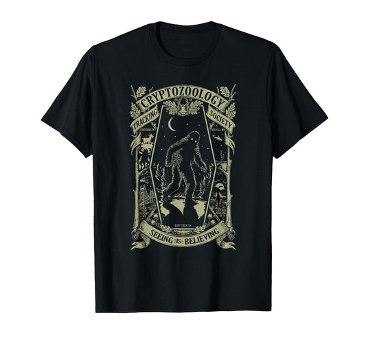 Cryptozoology Tracking Society Cryptid Bigfoot Jackalope T-Shirt
