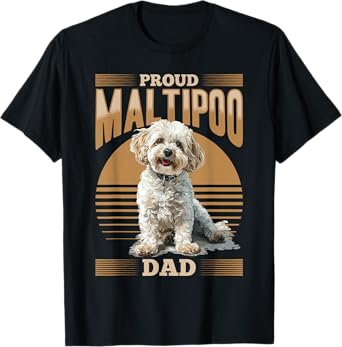 Maltipoo Dog Breed Pet Proud Maltipoo Dad T-Shirt for Men Women Girls Kids