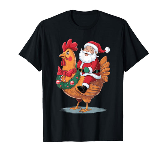Santa Riding A Christmas Chicken T-Shirt