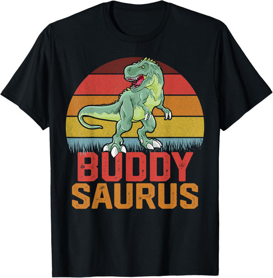 Buddy Saurus Grandpa Dinosaur Family Matching Father's Day T-Shirt