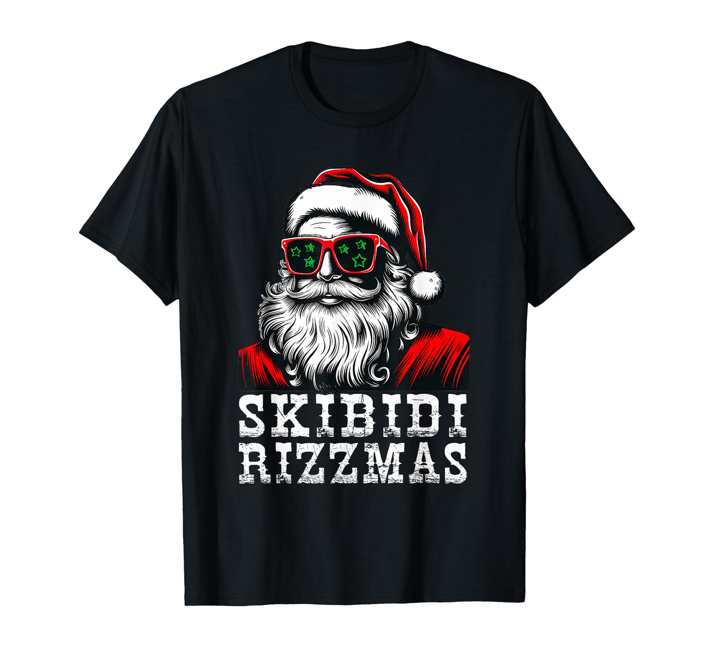 Skibidi Rizzmas Vintage Merry Christmas Santa Sigma T-Shirt