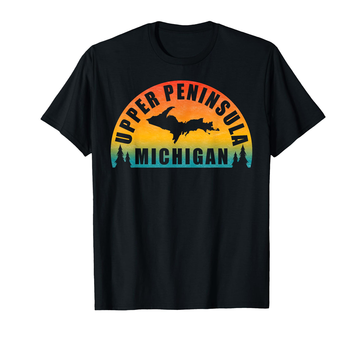 Classic Upper Peninsula of Michigan Sunset Style T-Shirt
