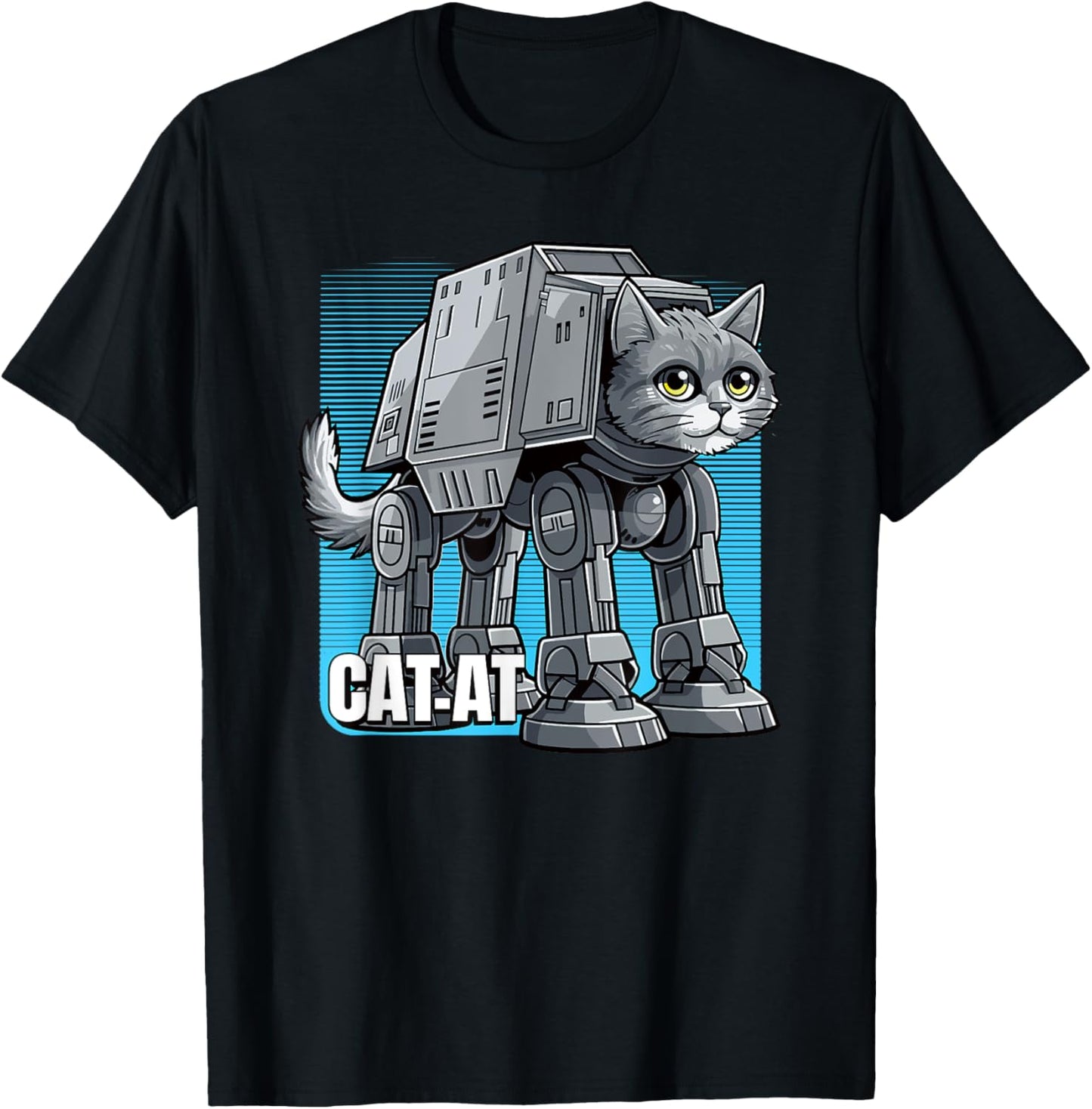 CAT-AT science fiction parody pet cat space robot sci-fi fan T-Shirt