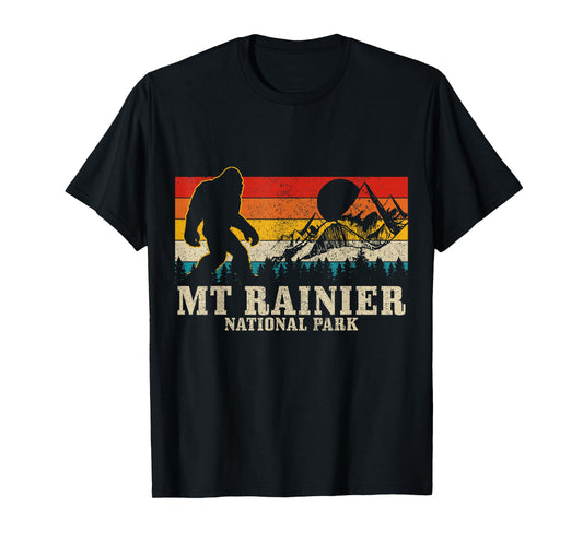 Mt. Rainier Bigfoot Vintage Mountain Hiking Washington PNW T-Shirt