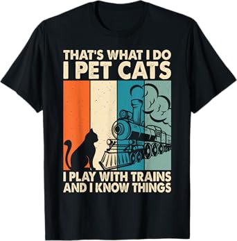 Funny Train & Railroad Gifts And Clothing x Unisex-Adults Train-Themed T-Shirt, Black, Small