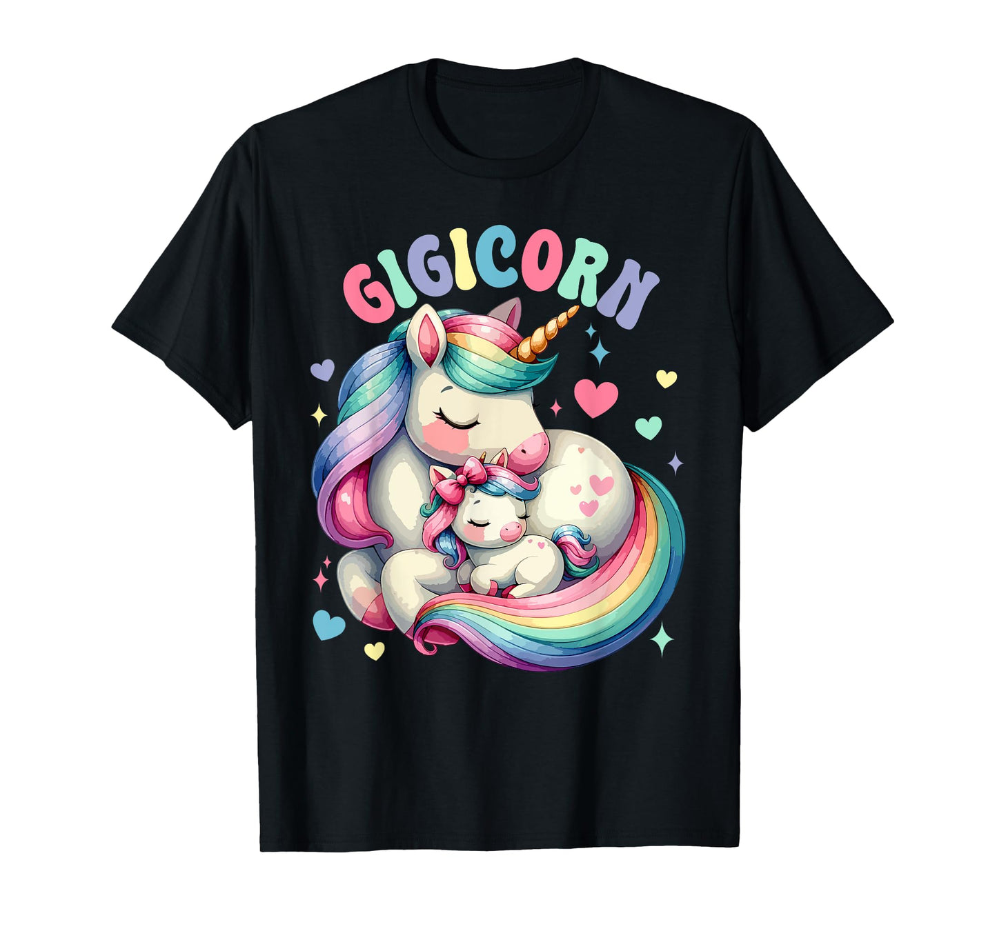 Groovy Cute Gigicorn Unicorn Lover Mama Mothers Day Women T-Shirt