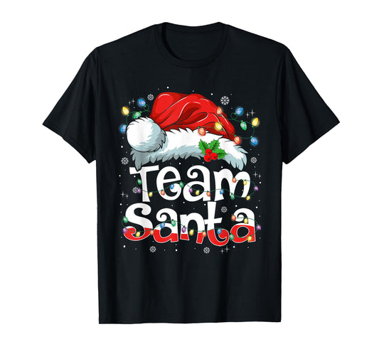 Team Santa Claus Christmas Family Matching Pajama Funny Xmas T-Shirt