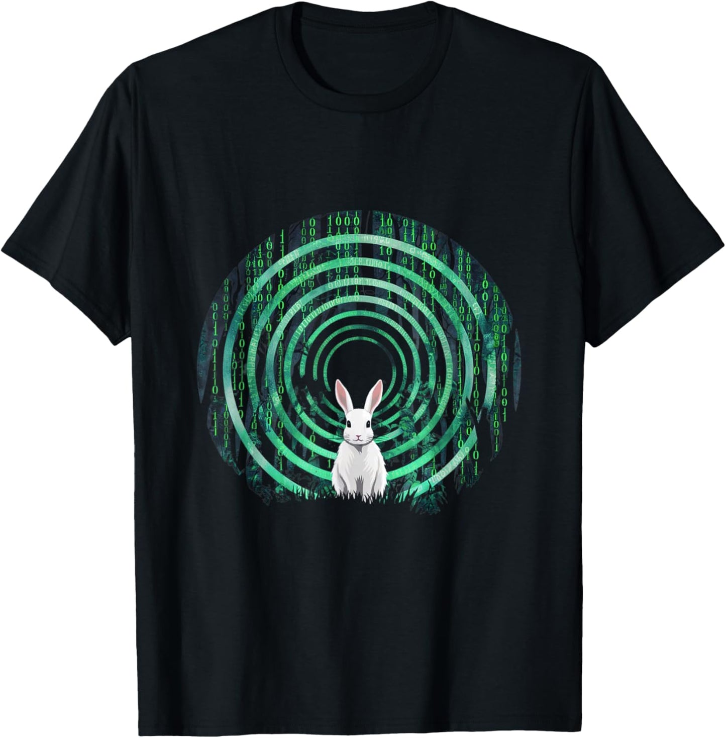 Conspiracy Theories Green Vortex Hole With Rabbit T-Shirt