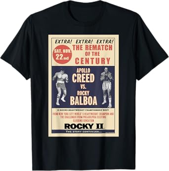 Rocky Creed Vs Balboa Rematch Of The Century Poster T-Shirt
