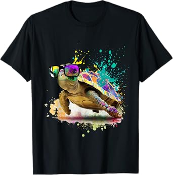 Turtle sunglasses vacation costume ocean lover pet T-Shirt