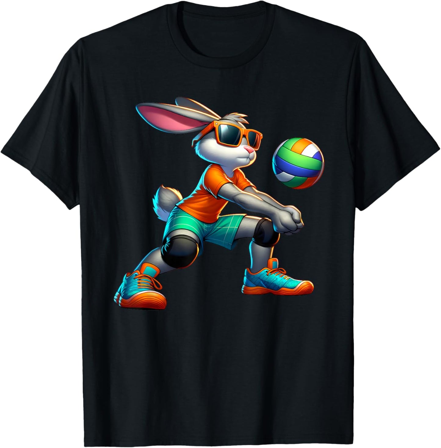 Happy Easter Bunny Volleyball Player Lover Sport Rabbit T-Shirt