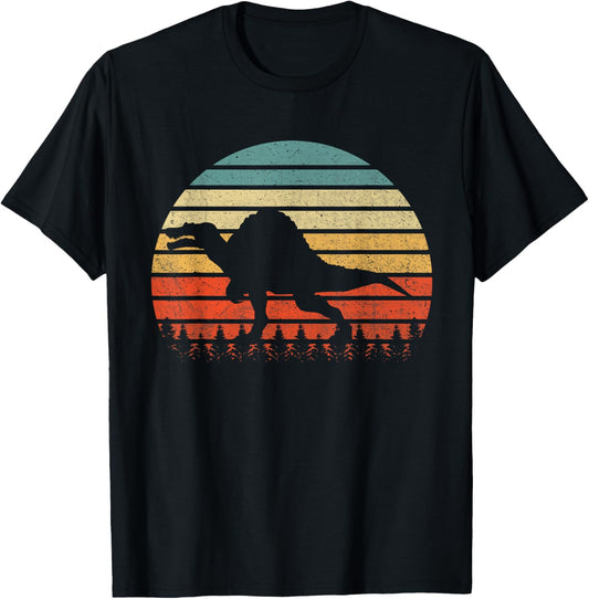 Vintage Spinosaurus Dinosaurus Sunset Retro T-Shirt