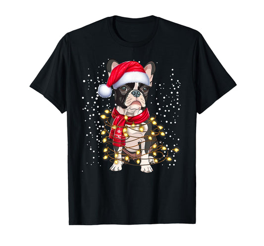 Boston Terrier dog Ugly Christmas Dog Xmas T-Shirt for Men Women Kids
