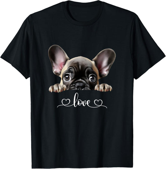 Cute Dog Graphic Love French Bulldog Puppy Dog T-Shirt