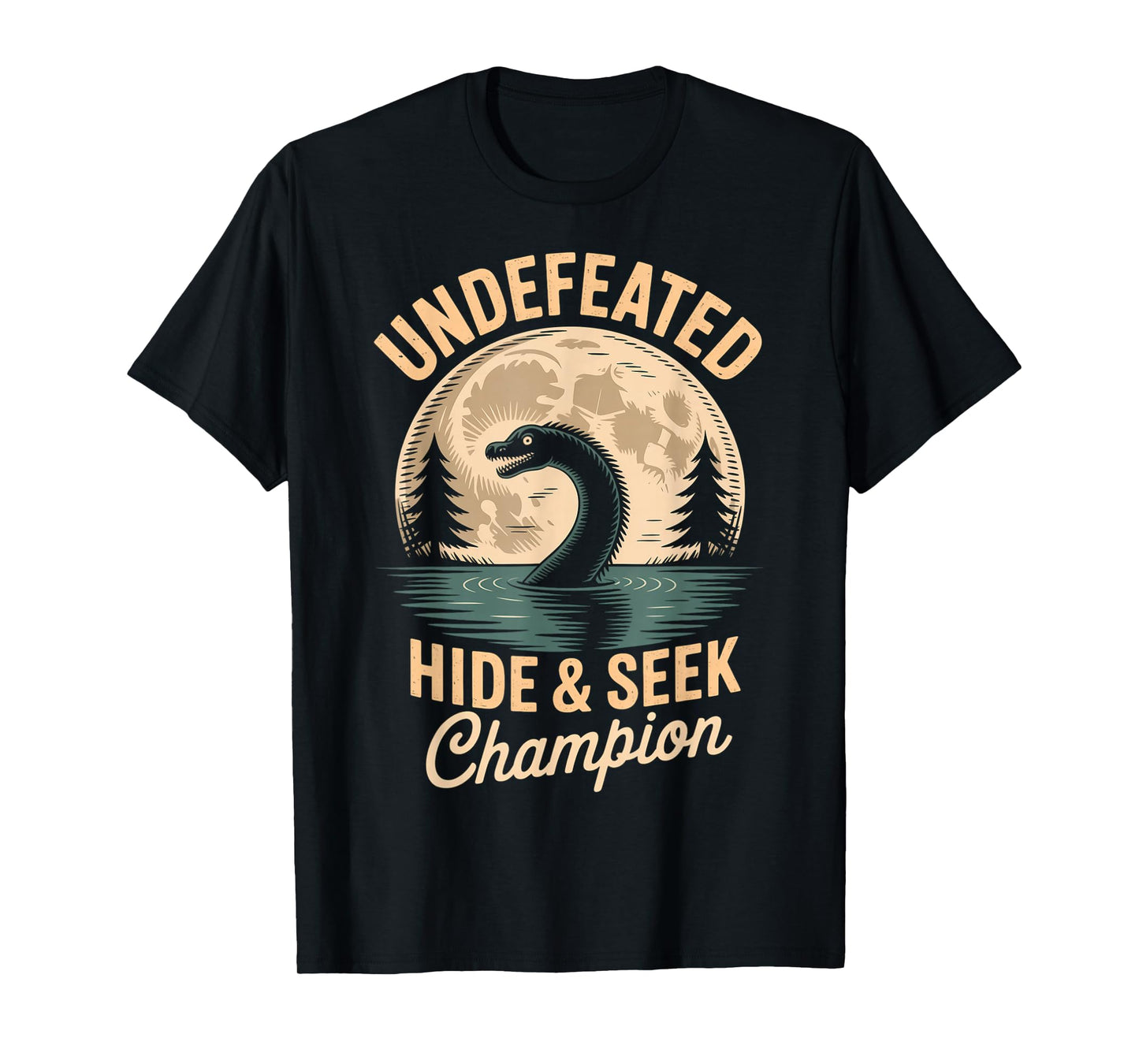 Hide and Seek Champion Cryptid Nessie Loch Ness Monster T-Shirt